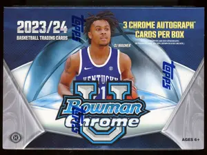2023/24 Bowman University Chrome Basketball Breakers Delight (3 Autos)