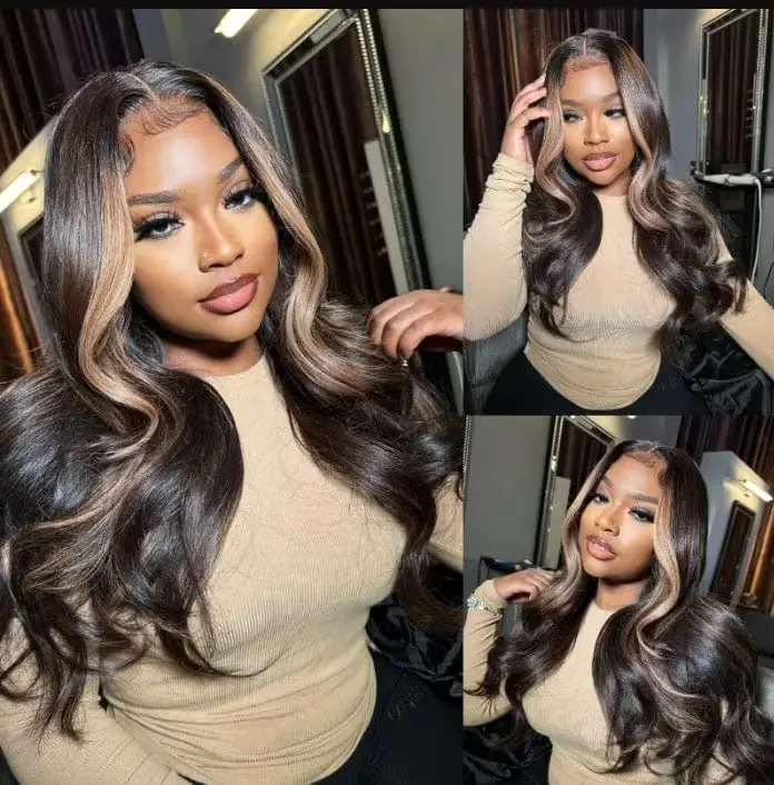 【ByeBye Knots】Beautyforever 7x5 Pre-Bleached Wig Blonde Highlight Balayage Black Body Wave Glueless Human Hair Wigs