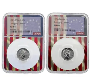 1776-2026 P&D 10C Emerging Liberty Dimes NGC MS66 Flagcore Pair