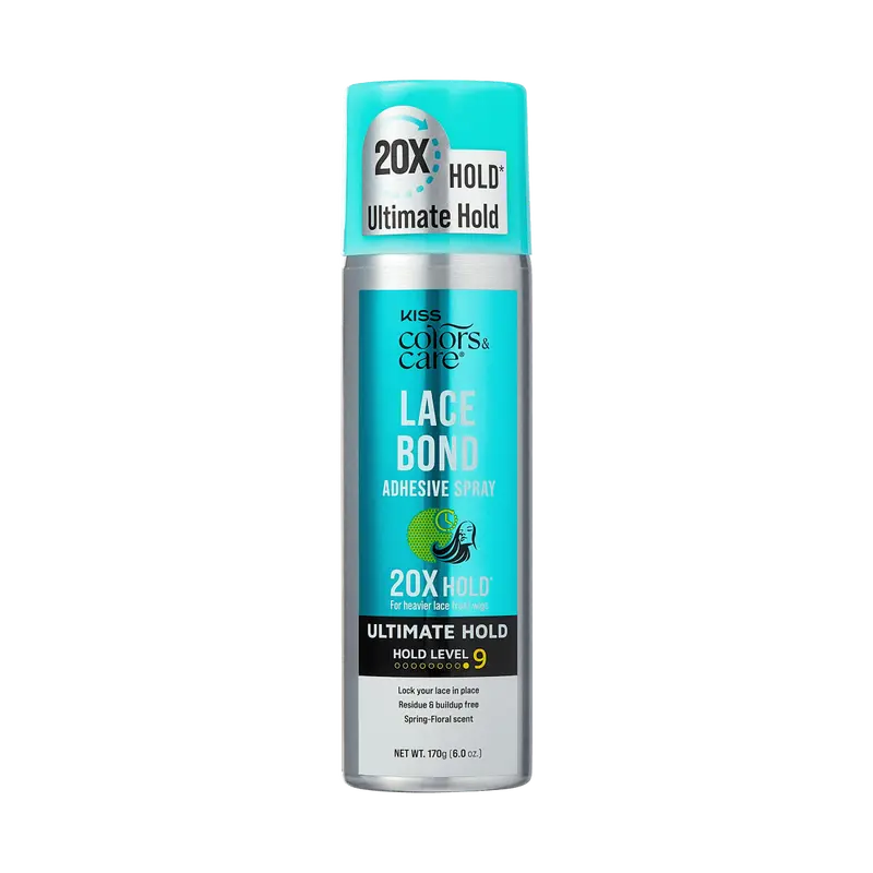 Kiss Colors & Care Lace Bond Spray | Ultimate Hold, Wig Adhesive Spray, Wig Glue, 6 oz, Hair Care