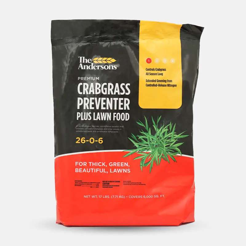 The Andersons Premium Crabgrass Preventer Plus Fertilizer 26-0-6 with Dimension Weed Control