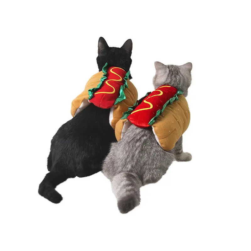 Ji Zai Zai Pet Supplies Carnival Warmth Carnival Christmas Hot Dog Burger European and American Halloween Party Transformation Costume