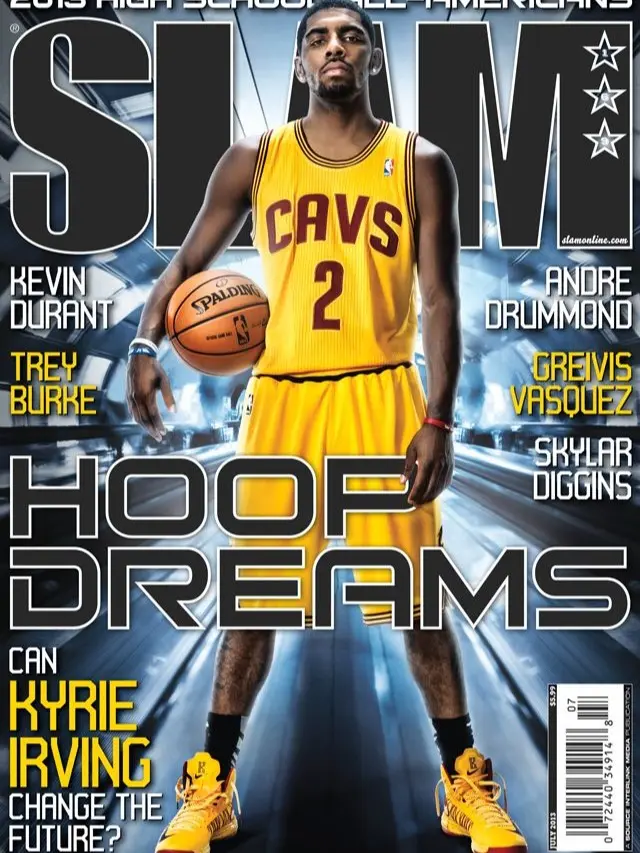 Slam Basketball Magazine Kyrie Irving Poster NBA Basketball Legend Wall Art Vintage Sports Decor Fan Gift - Poster Print Unframed
