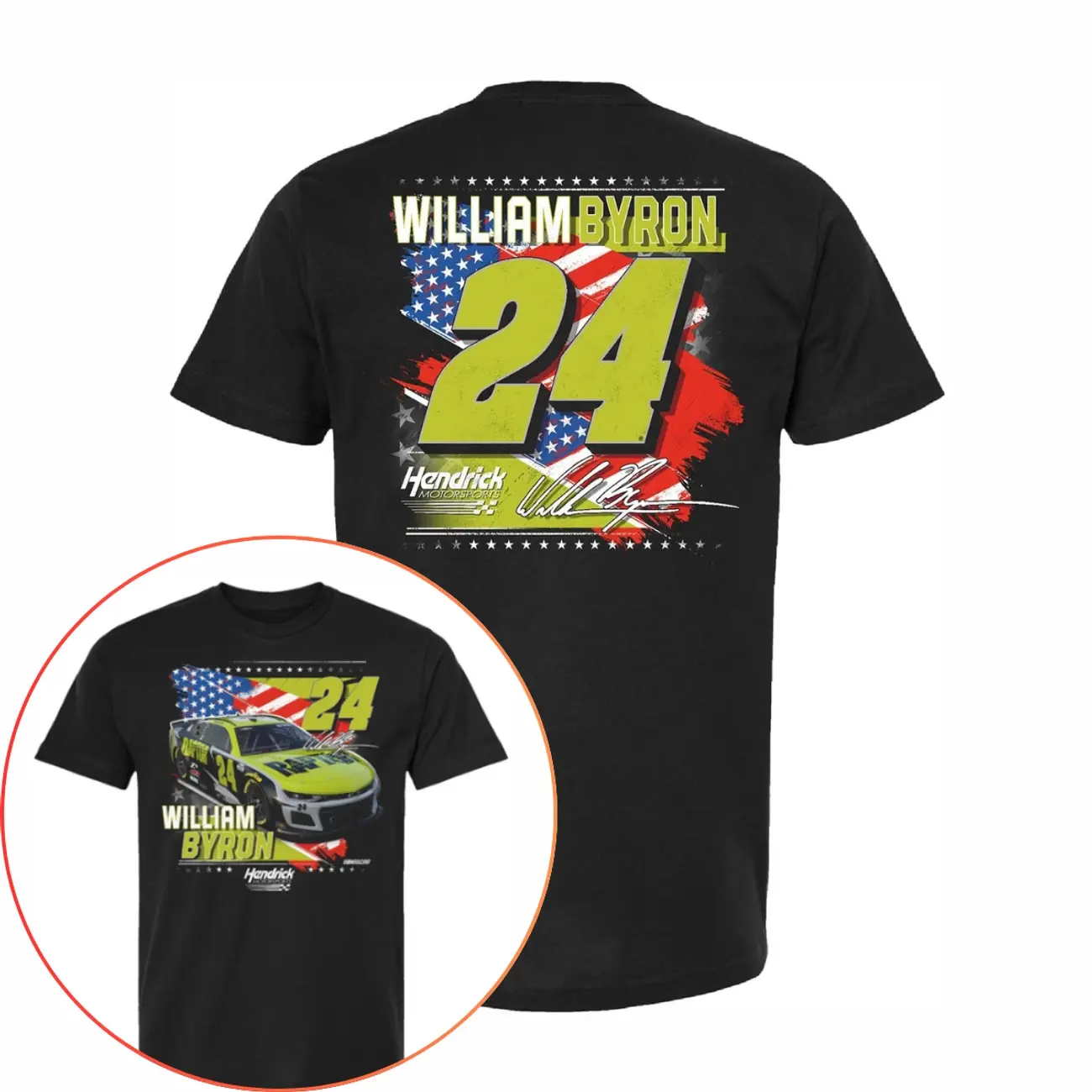 William Byron Shirt, 2025 Patriotic Tee, Checkered Flag Sports, NASCAR T-Shirt, Race Day Outfit, Motorsports Apparel, Gift for Him.