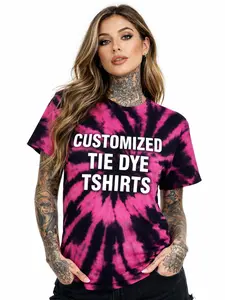 TSHIRT CUSTOMIZED TIE DYE T SHIRT Pack Live - PLAIN OR ADD A Choose the Graphic Women's Comfortable T-Shirt, Sweatshirt, Hoodie - Christmas T-Shirts, Skull & Retro Shirts, Streetwear Casual Crewneck Tee