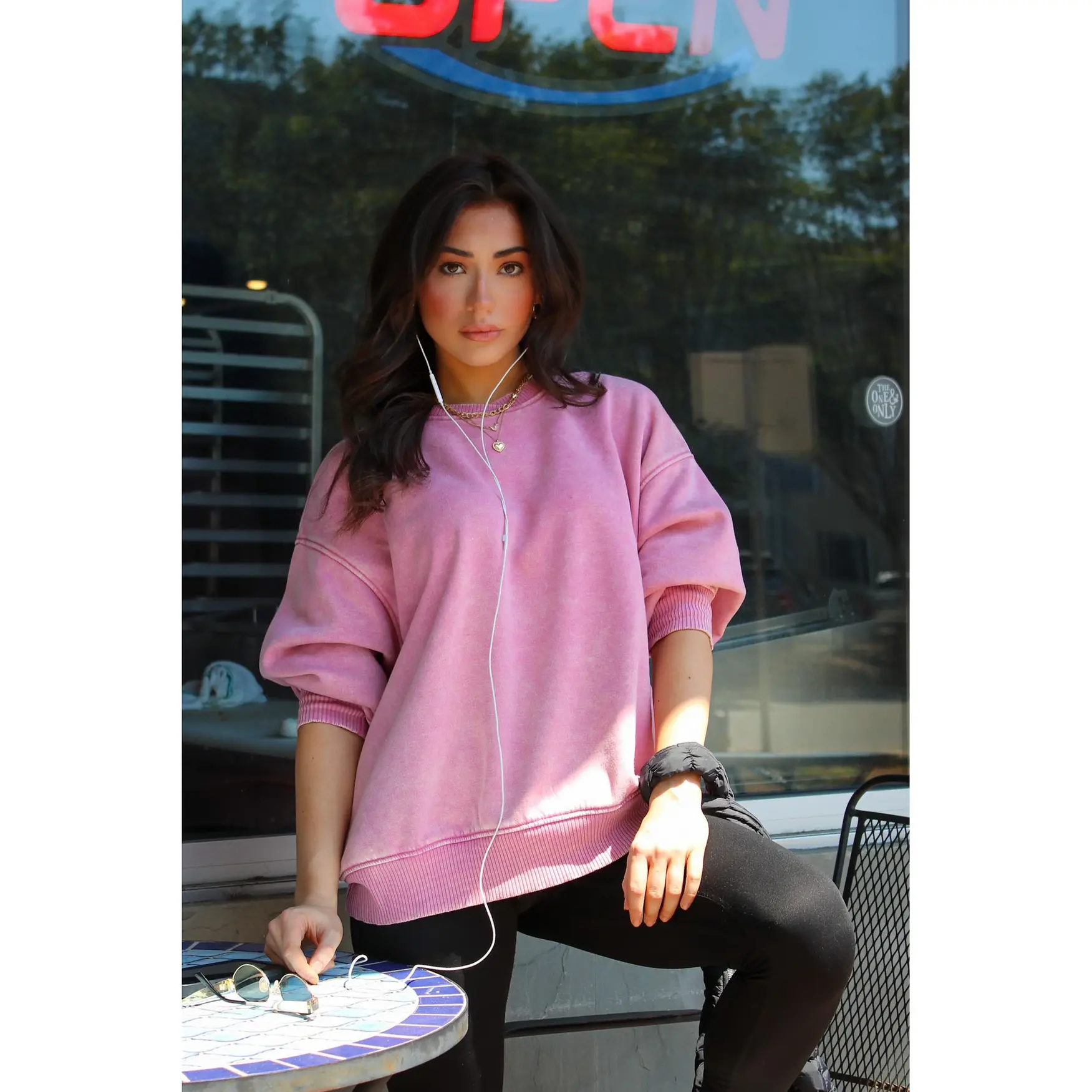 Cozy Vibes Acid Wash Oversized Pullover
