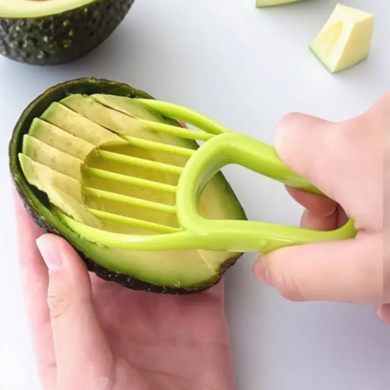 Avocado Slicer & Pitter with Non-Slip Break-Resistant Design - Mango Papaya Fruit Corer Separator, Antimicrobial Handle, Dishwasher Safe, Durable Fruit Tool, Lightweight Multi-Purpose Kitchen Tool for Home & Commercial Use