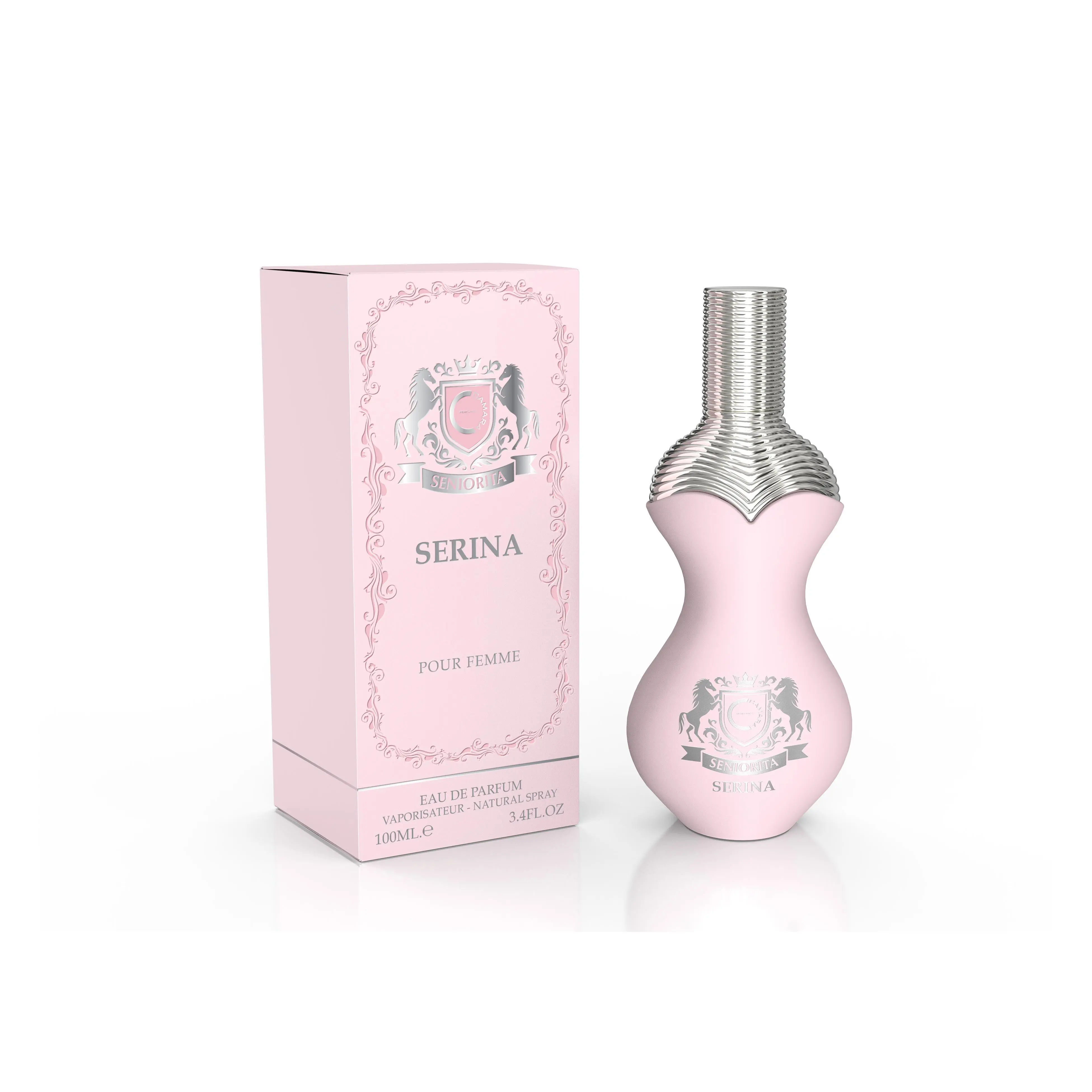 CAMARA Seniorita Serina EDP for Women, Fruity Cedarwood Fragrance with an Alluring Touch and Notes of Rose for Depth, 3.4 fl oz (100ml), Nutty-Fruity, Female Wear