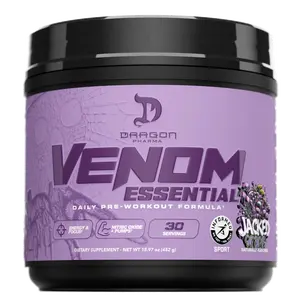 Dragon Pharma Venom Essential Pre-Workout – Energy, Focus & Pumps - 30 servings
