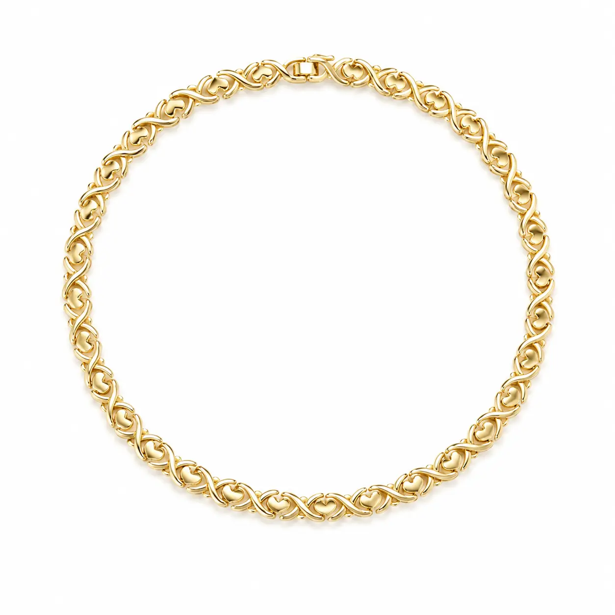 DIDIRAY 14k Gold Plated XOXO Style Bracelet Choker Set - Durable Unisex Elegant Design for Everyday Wear with Premium Finish & Long Lasting Shine