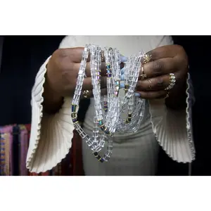 Crystal Elegance elastic string waist beads