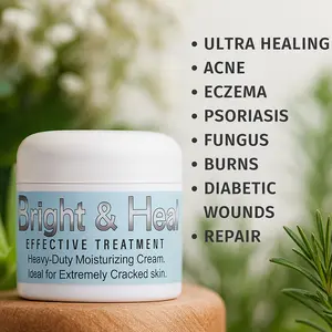 Denali Natural Products Bright & Heal 1oz Ultimate Ultra Repair Cream All Natural Moisturizing Scars Acne Diabetic Wounds Eczema Psoriasis Fungus Dry Cracked Skin Inflammation