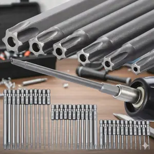 Pro Anti-Slip Screwdriver Bit Set - Hex Shank, Philips & Flat Head, 11/12pc Heavy Duty Durable Tool Kit for Home Repair, Auto Maintenance & Machinery Assembly, High Hardness, Quick-Change, Corrosion-Resistant Tools, Screwdriver Bits Set