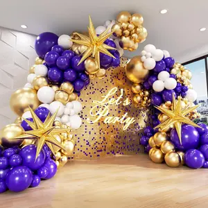 and  Balloons Garland Arch kit with 3 count  Balloon, Metallic  Dark  White Balloons for Wedding Birthday  Shower Anniversary 2024 Graduation Party Decorations