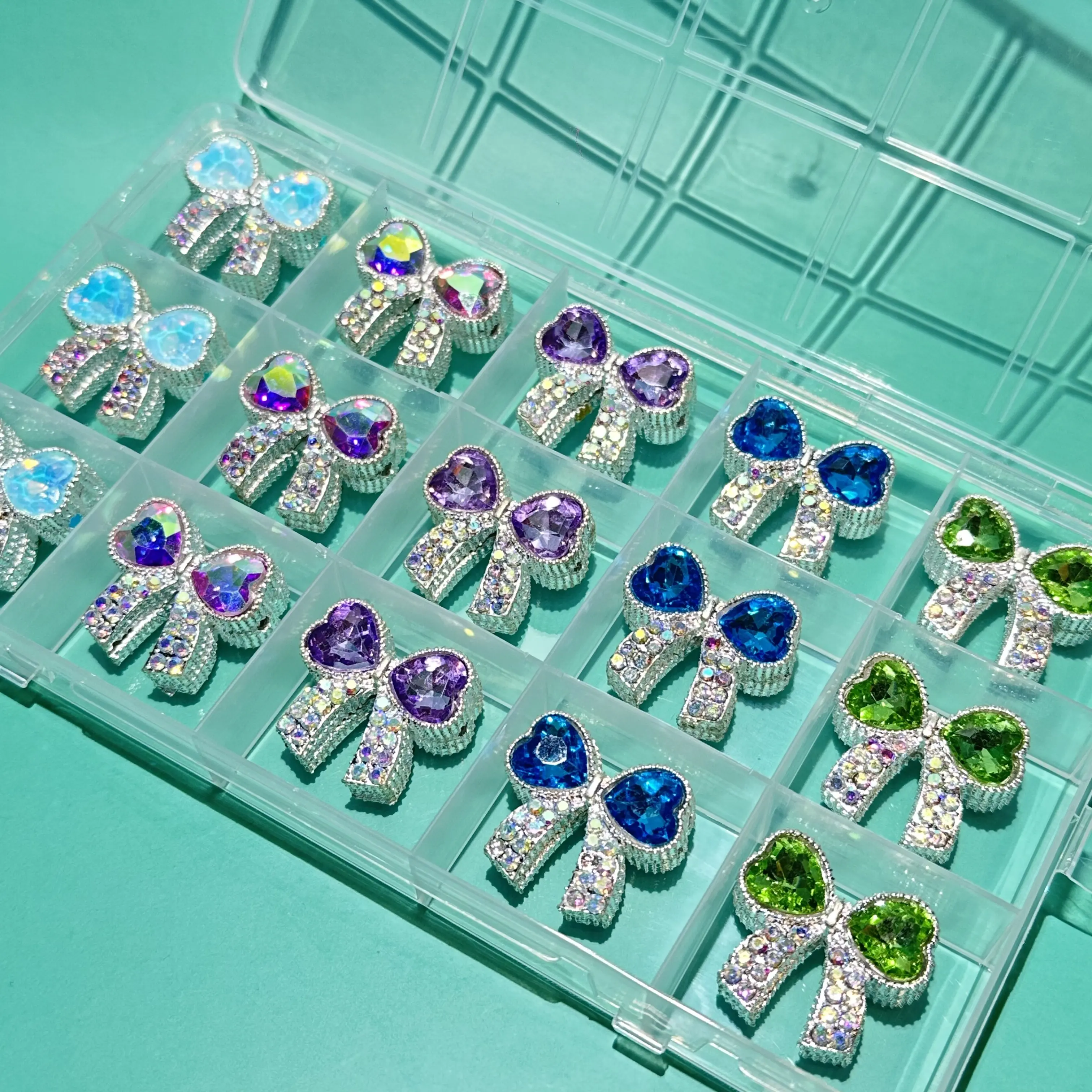 【B139】【Bow Tie Metal Beads 】26mm Rainbow Mix For DIY Pen/Jewelry Making