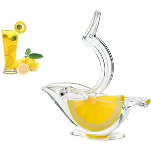 Lemon Squeezer, Lemon Juicer Acrylic Manual Juice Lime Squeezer Bird Shape Lemon Slice Wedge Squeezer, Ergonomic Portable Fruit Juicer for Orange Lemon Pomegranate Home Kitchen  Utensils Bar Gadget