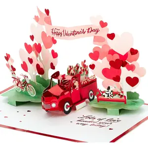 Hallmark Signature Paper Wonder Pop Up Valentines Day Card (Vintage Red Truck)