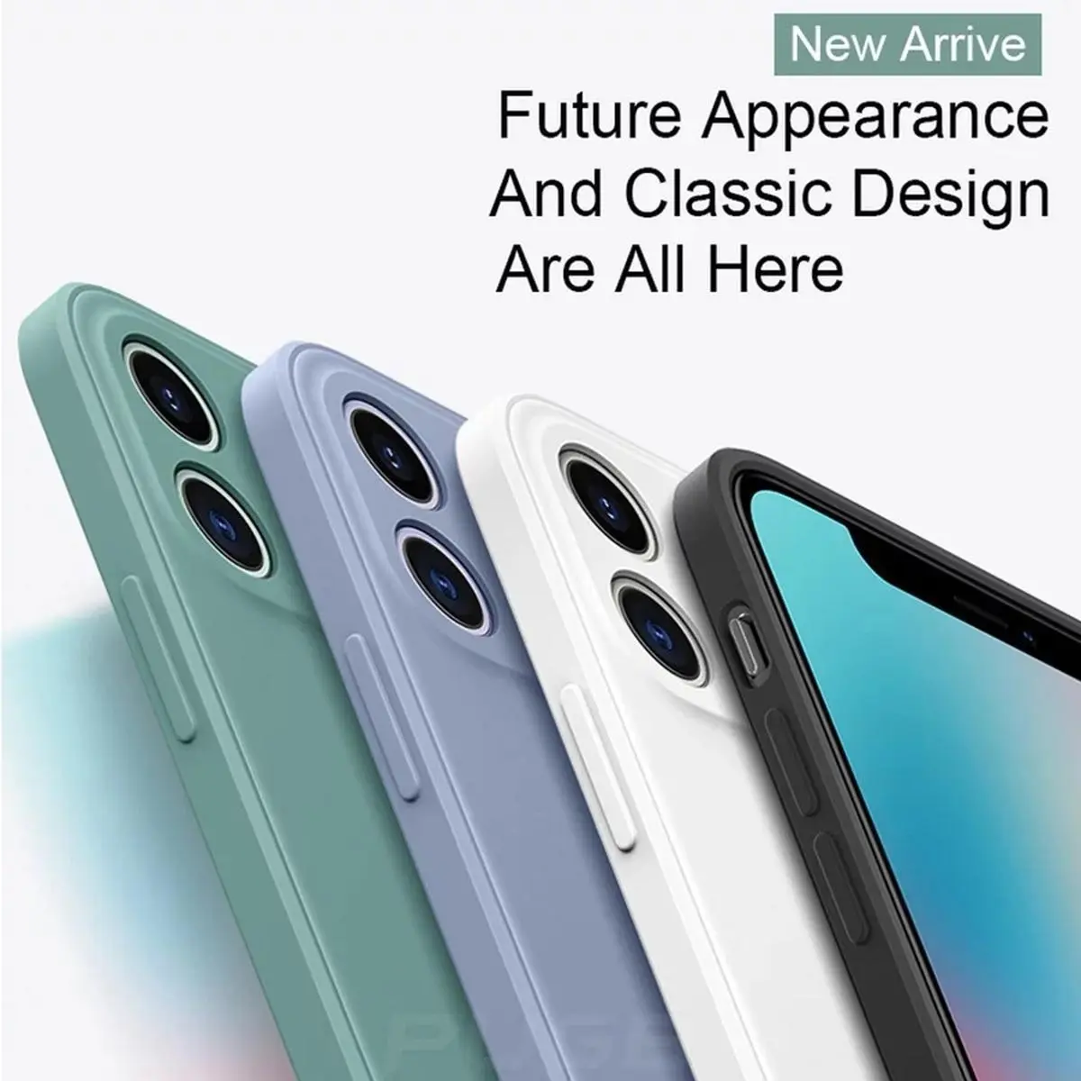 Silicone Rubber Smartphone Casing - Shockproof, Rugged Cover with Camera Lens Protector, Mobile Device Accessory for iPhone 15,14,13,12,11 Pro Max,X,XS,XR,8 Plus