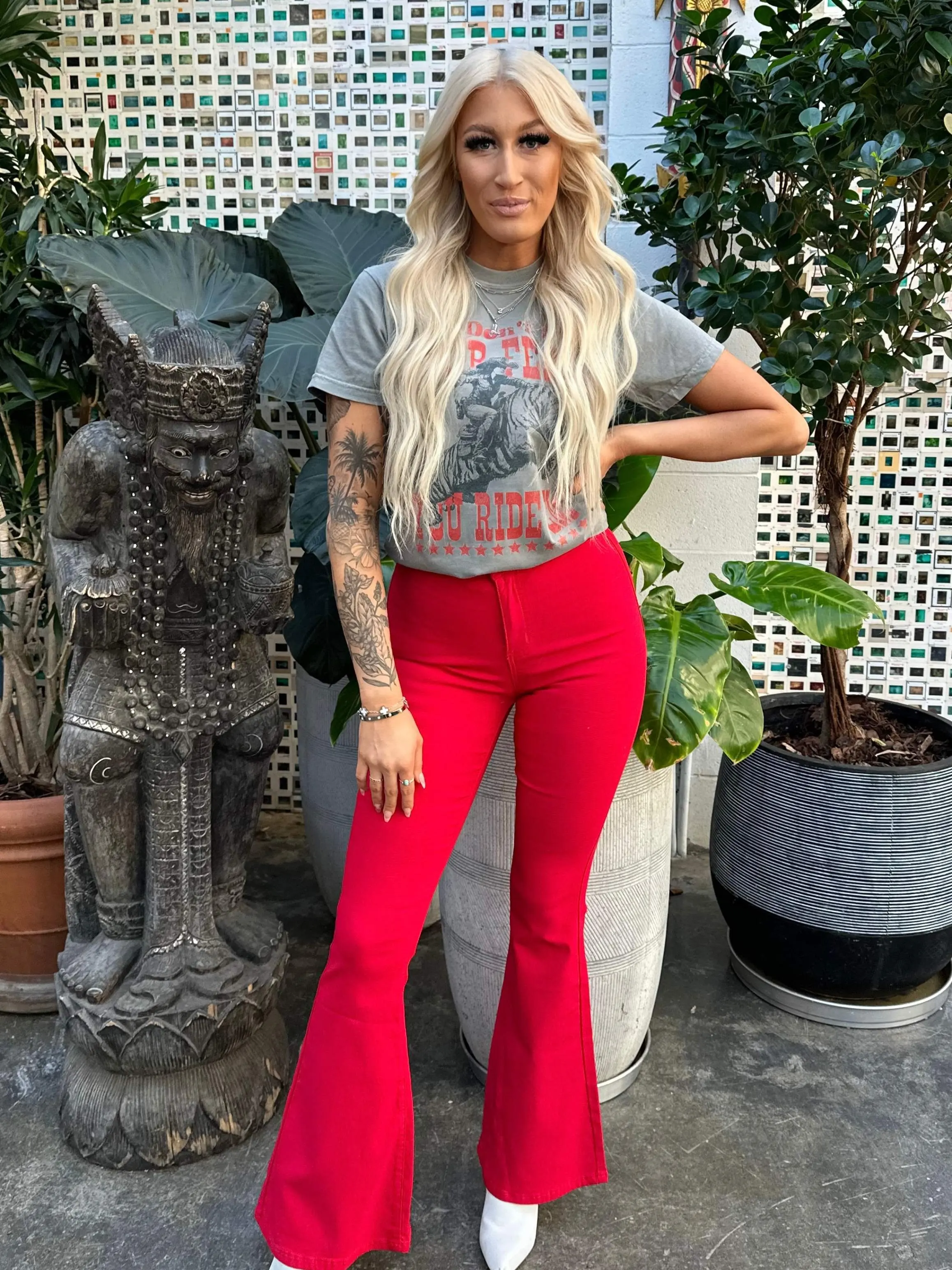 Red Fiona Flares