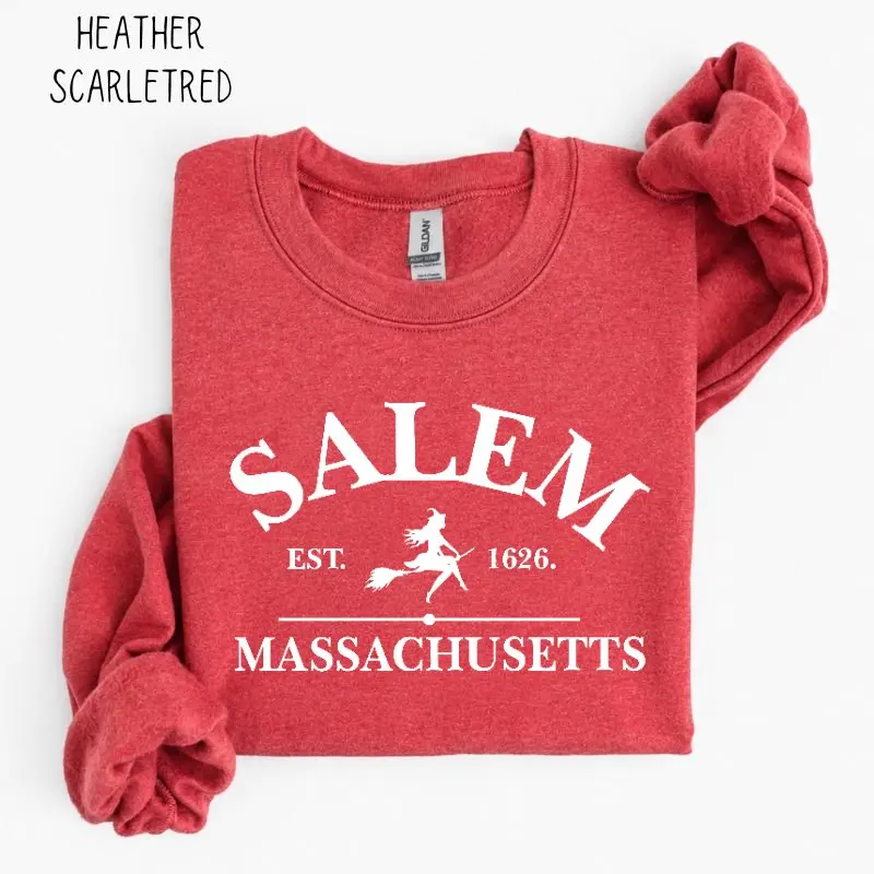 Gildan Salem Massachusetts Sweatshirt, Halloween Quote Sweatshirt, Halloween Witch Sweatshirt, Trendy Gift for Women, For Woman