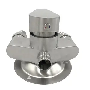 Stainless Steel Mixing Valve, Wall Mounted Dual Control Cold & Hot Mixer Valve, Shower Hand Valve, Bathroom Accessories