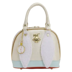 Alice in Wonderland White Rabbit I'm Late Handbag