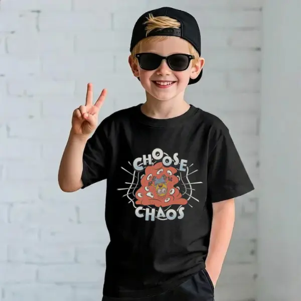 Minions & Monsters Choose the Chaos Baby Tee, Kids Graphic Shirt, Unisex Toddler Tee, Casual Daily Wear Kids Clothing