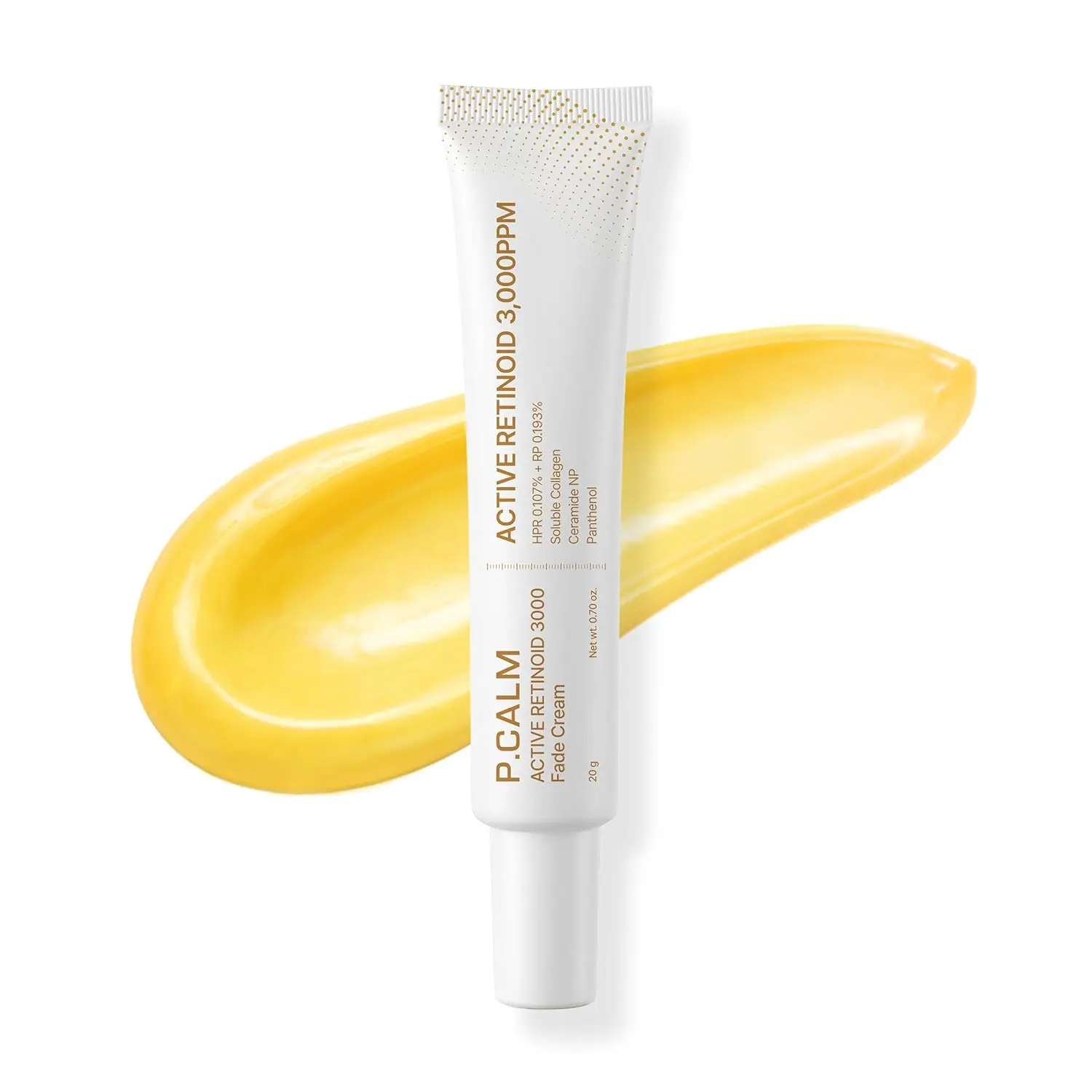 P.CALM Active Retinoid 3000 Fade Cream - Lightweight Night Moisturizer, Korean Skincare with Retinoid, Texture Refining, Radiant Glow Support, Long-Lasting Hydration, 20g/0.7 oz