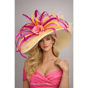 Lidia Pink Ivory - Kentucky Derby Hat