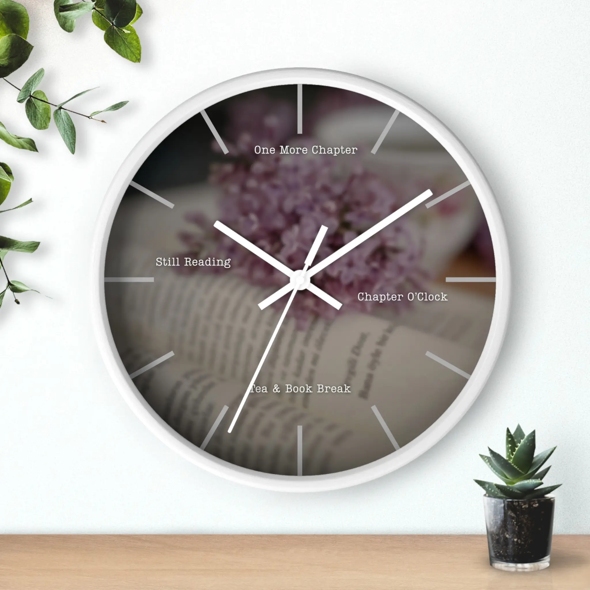 Book Lover Wall Clock, Reading Nook Decor, Literary Gift, Library Wall Art, Novelty Clock