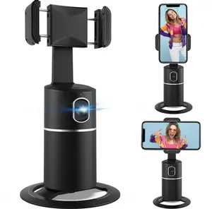 360° Rotation AI Smart Auto Face Object Tracking Phone Holder, APP-Free Face Following Auto Tracking AI Recognition Phone Gimble, Phone Accessories