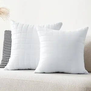 2/4 Pcs 18"x18" /20"x20" Throw Pillow Inserts Set of 2, Decorative Pillow for Bed-Square Interior Sofa Throw Pillow Inserts with 100% Cotton Cover Couch Pillow