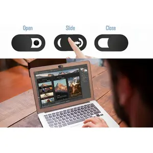 Universal Webcam Cover Slide, Ultra-Thin Camera Cover for Laptops, PC, Android and Apple Devices 0.022in Thick Web Blocker for Privacy and Security