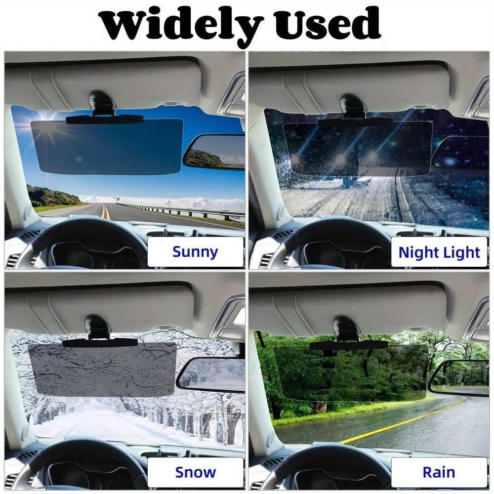 Universal Anti-Glare Polarized Car Sun Visor Extender with UV400 Protection 12.6 x 5 Lens Size Quick 5 Sec Install Safe Driving Windshield Shade