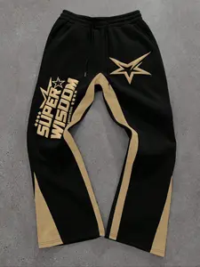 【TDOTW】Men's Regular Fit Star Print Pants, Casual Comfy Breathable Trousers for Outdoor Hiking, Men's Bottoms for Spring & Fall, Menswear