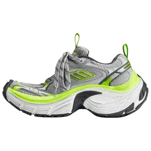 Balenciaga 6XL Distressed Round-Toe Lace-Up Low-Top Sneakers for Men in Sage Green Trending Shoes, House White Official Shoes to Get / Maison Mihara