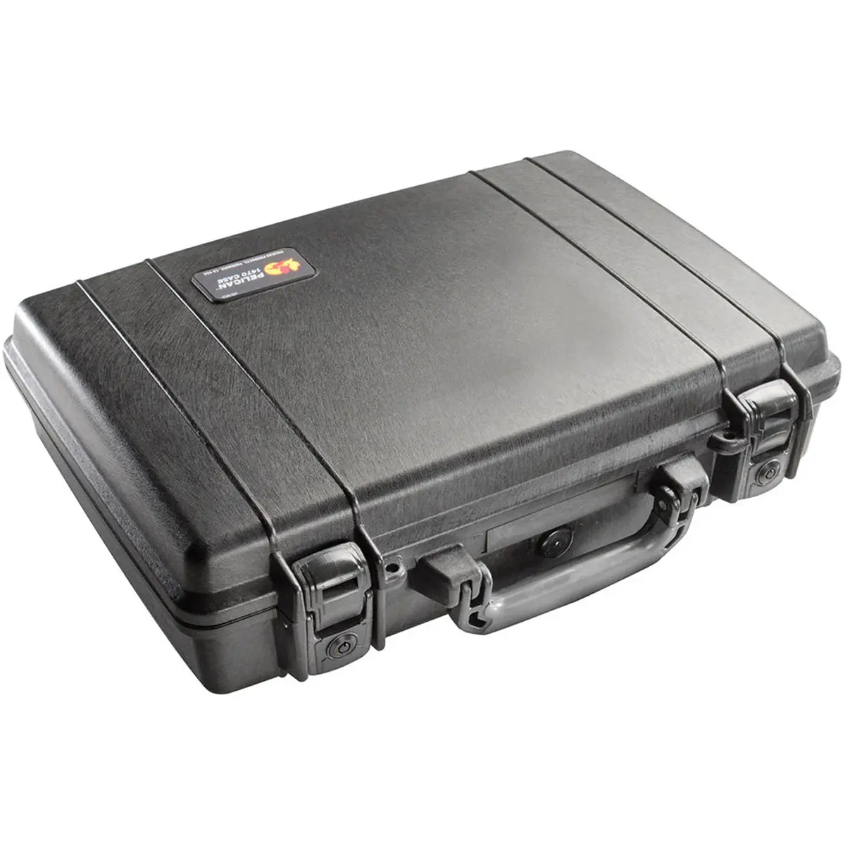 Pelican 1470 Protective Attache-Style Small Computer Watertight Hard Case - Black, Without Foam Insert