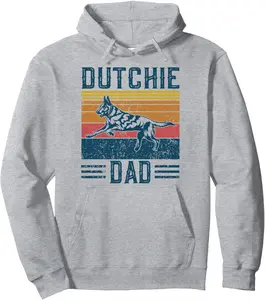 Dog Cool Dutchie Dad - German & Vintage Dutch Shepherd Dad Pullover Hoodie