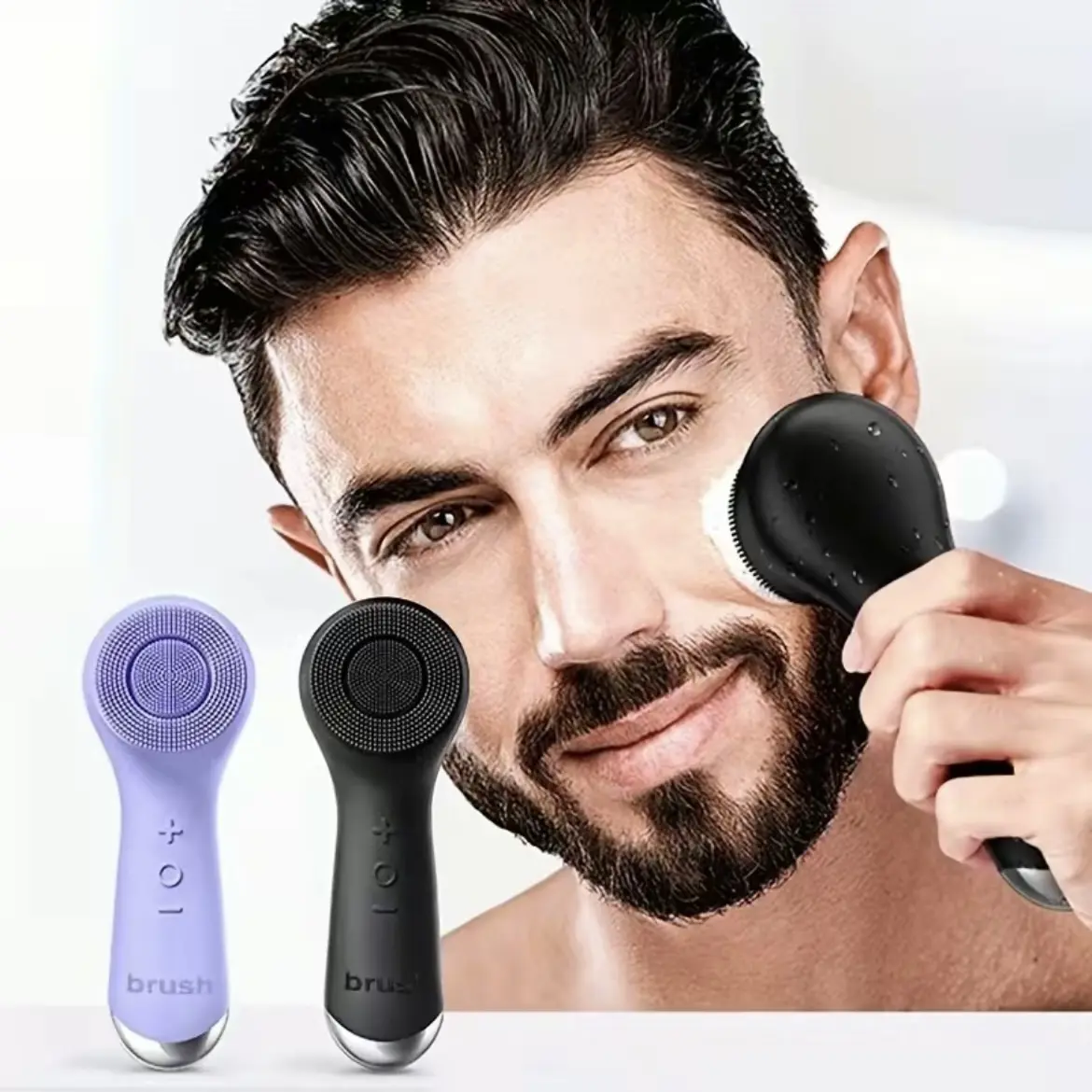Facial Silicone Cleansing Brush - Electric Sonic Glow Massager for All Skin Types, Anti-Aging & Deep Cleansing, Derma roller Alternative, Waterproof & Gentle tiktokshopspringglowup