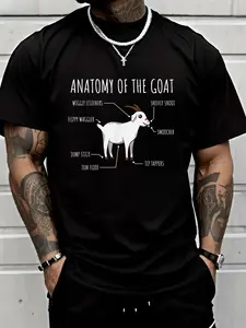 100% Cotton Unisex Anatomy of the Goat Baby Kid Cute T-Shirt - Life Is Beautiful Inspirational Tee – Short Sleeve, Graphic Top