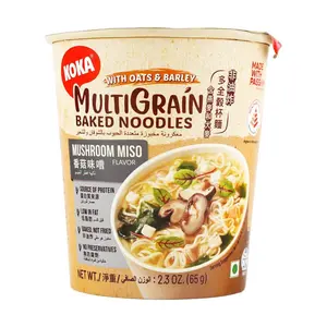 KOKA Singapore Multi-Grain Noodles - Shiitake Miso Flavor (65g) - Non-Fried, Low Calorie Oat Noodles