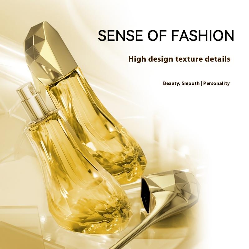 KX Perfumery Glow Twilight Eau de Parfum - Luxurious Gold Bottle with High Heel Design & Fashion de Shopping Handbag