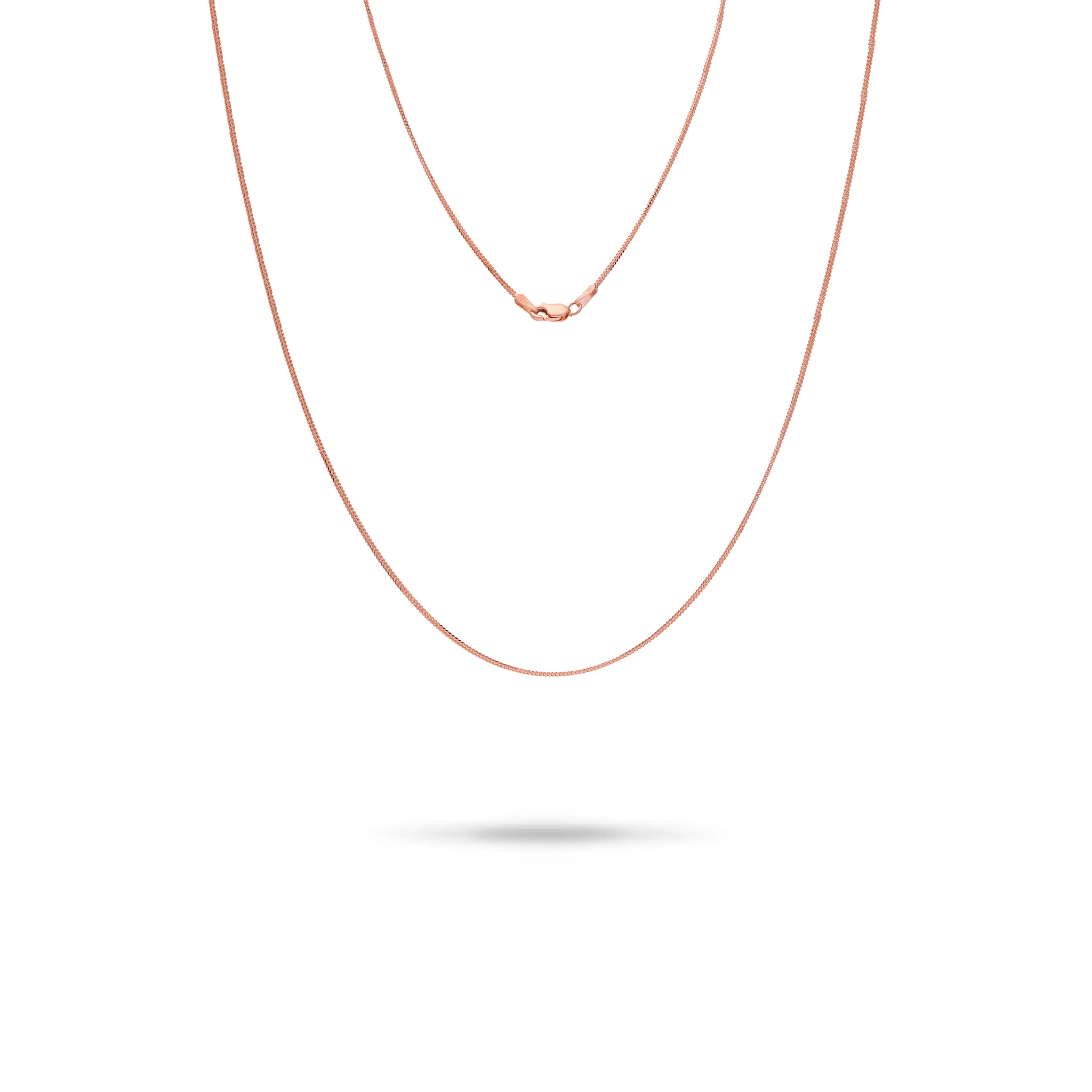 1.2mm Singapore Foxtail Chain in Rose Gold