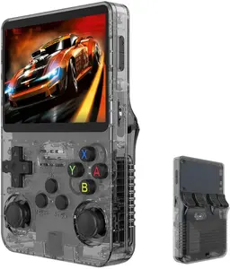 Black, red RetroPocket R36S Retro Handheld Game Console - 15000+ Games, 3.5" HD IPS Screen, 64GB Storage, 26+ Emulators, Long Battery Life, Portable Nostalgic Gaming Device