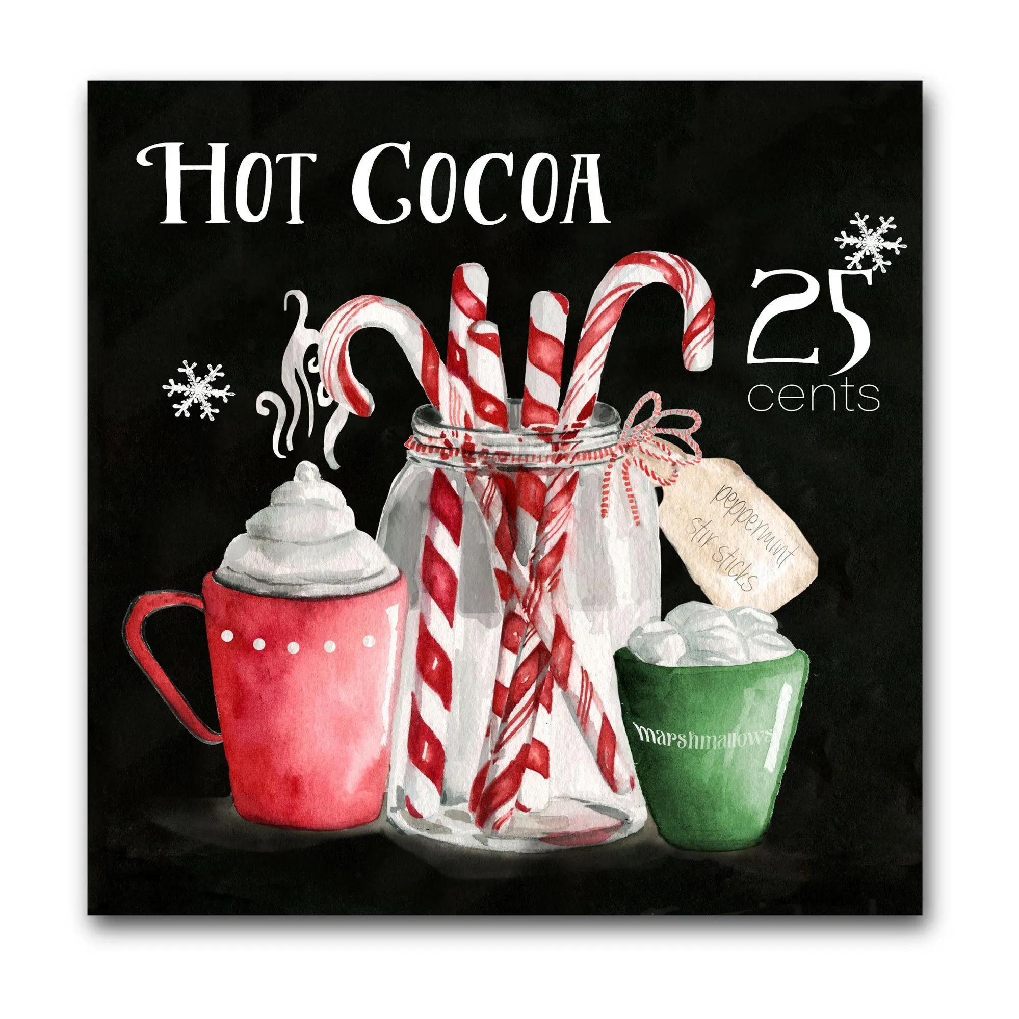 Courtside Market Cocoa Chalk 16x16 Canvas