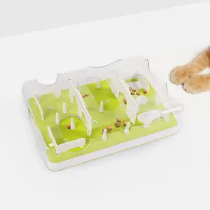 Allforpaws Puzzle Cat Slow Feeder Treat Maze mazing Fun Treat Hunt Cat Toy Christmas Gift for Cats