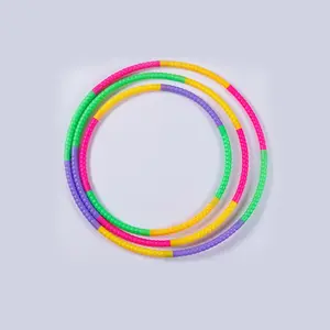 A hula hoop, children's hula hoop, gymnastics hoop, toy hoop, multi-color spliced detachable and weight-increasing plastic hula hoop, outdoor game sports and fitness equipment for children and adults, Weighted Hula Hoops