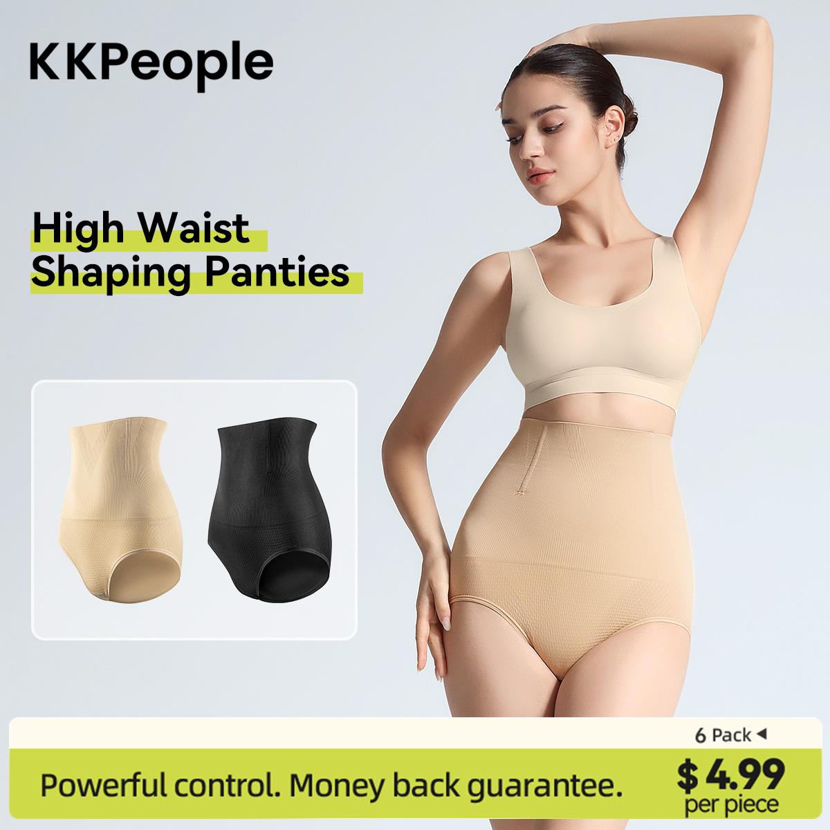 KKpeople Women's High-Waist Panties,2/4/6 Pack All Season Comfy Daily Wear,Ultra Soft Comfort Fit Briefs - Womenswear