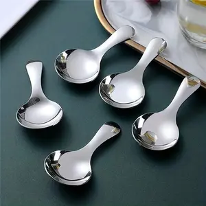 6PCS Stainless Steel Mini Spoon Set - Cutlery Set for Coffee, Tea, Sugar - Kitchen Tableware for Dessert, Seasoning Use