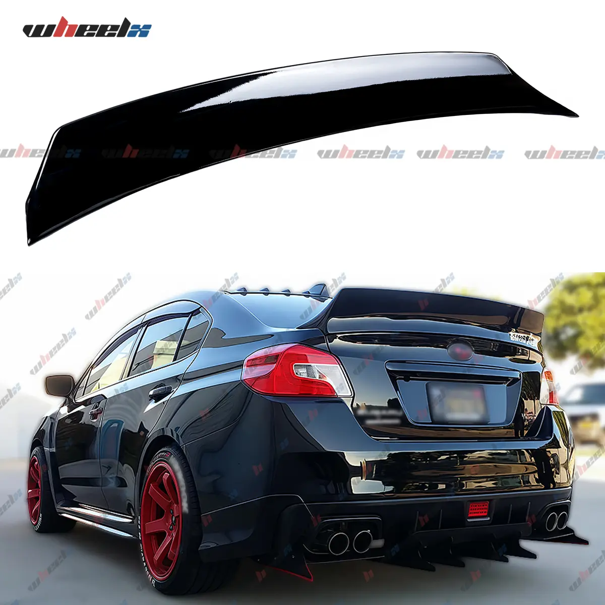2015-2021 – Subaru WRX/WRX STI OE-Style Duckbill Trunk Lip Spoiler - Gloss Black ABS Plastic, Race-Inspired, No-Drill